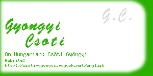 gyongyi csoti business card