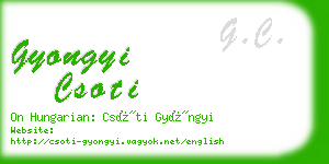 gyongyi csoti business card